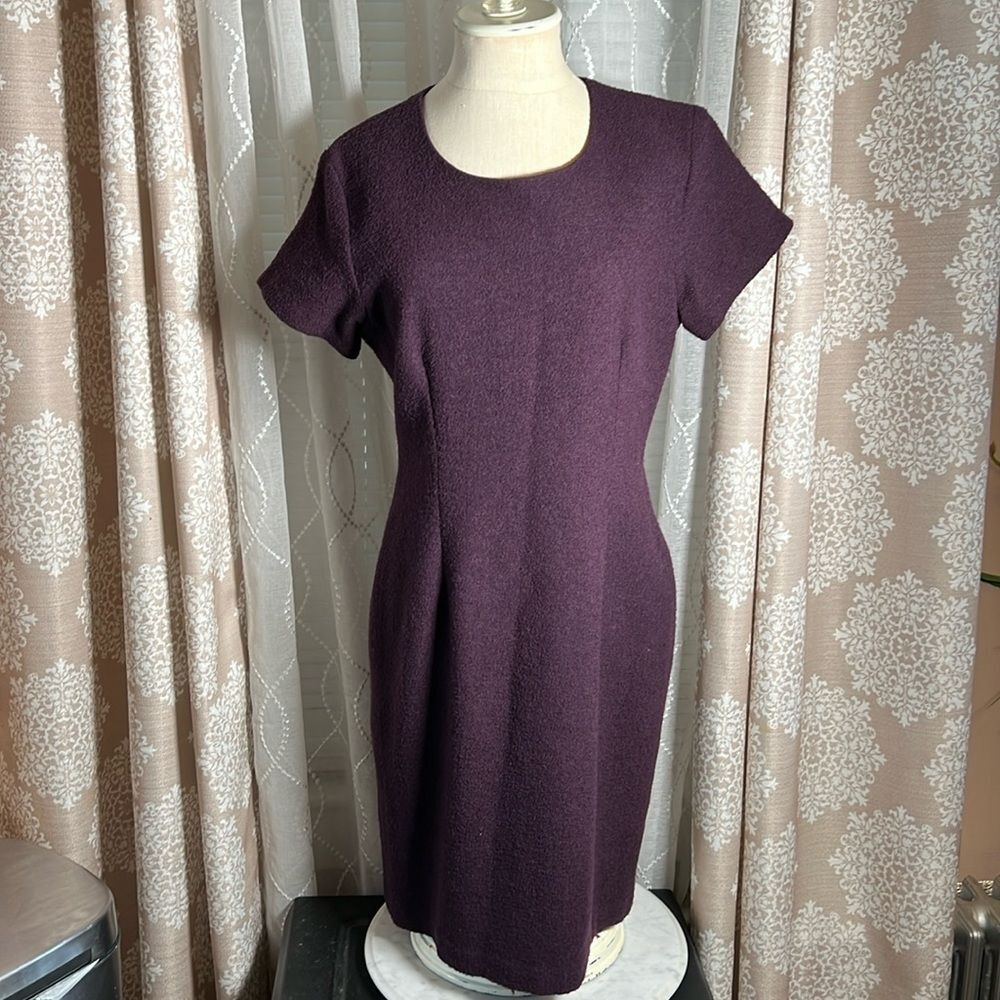 House of Fraser fully lined wool dress size 14 in a plum color
